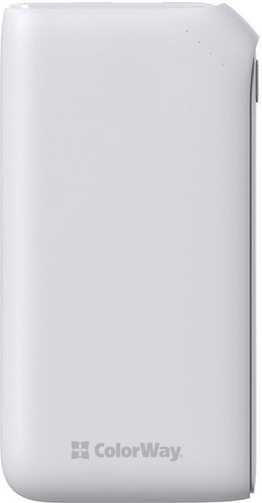 Power Bank ColorWay 10000mAh 18W Soft CW-PB100LPE3WT-PD White