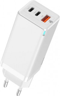 Зарядное устройство Baseus 65W GaN2 2C+U White (CCGAN2P-B02)