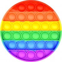 Игрушка антристресс Rodent Pioneer Pop It Rainbow color circle Plastic bag (SD-GT-C009)