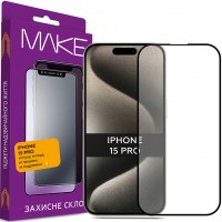 Защитное стекло MAKE FC FG черное для Apple iPhone 15 Pro
