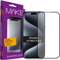 Защитное стекло MAKE FC FG черное для Apple iPhone 15 Pro Max