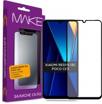 Защитное стекло MAKE FC FG черное для Xiaomi Redmi 13C/Poco C65