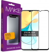 Защитное стекло MAKE FC FG черное для ZTE Blade V50 Design