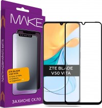 Защитное стекло MAKE FC FG черное для ZTE Blade V50 Vita
