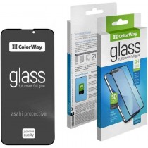 Защитное стекло ColorWay 9H FC черное для Apple iPhone 15 Pro Max