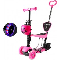 Детский 3-х колесный самокат Scooter 5 в 1 FYS-2864 Pink