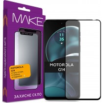 Защитное стекло MAKE FC FG черное для Motorola G14