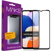 Защитное стекло MakeFuture FC FG черное для Samsung A14