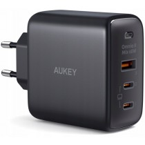 Зарядное устройство Aukey U+2C 65W GaN Power Tech (PA-B6T) черный