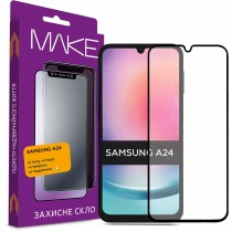 Защитное стекло MakeFuture FC FG черное для Samsung A24