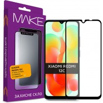 Защитное стекло MakeFuture FC FG черное для Xiaomi Redmi 12C