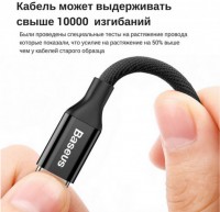 Кабель Baseus Cafule USB Micro 1м Black