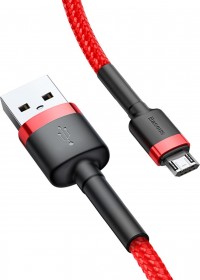 Кабель Baseus Cafule USB Micro 1м Black-Red