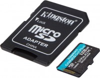 Карта памяти Kingston MicroSDXC 128GB Canvas Go! Plus Class 10 UHS-I U3 V30 A2 + SD-адаптер (SDCG3/128GB)