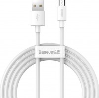 Кабель Baseus USB to Micro 2.1A 1.5m (TZCAMZJ-02) білий