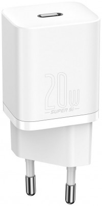 Зарядное устройство Baseus 20W Super Si USB-C (CCSUP-B02) White