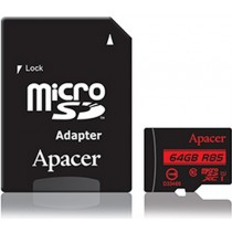 Карта пам'яті Apacer microSDXC UHS-I 85R 64GB сlass10 + SD adapter (AP64GMCSX10U5-R)