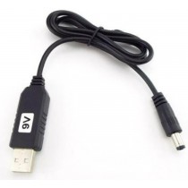 Кабель Power Boost cable USB-DC 5.5x2.1 9V 1 м чорний