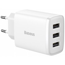 Зарядний пристрій Baseus Compact 3U 17W (CCXJ020102) білий