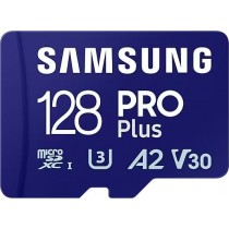 Карта пам'яті Samsung PRO Plus microSDXC 128GB UHS-I U3 V30 A2 + SD адаптер (MB-MD128SA/EU)