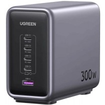 Мережевий зарядний пристрій UGREEN CD333 Nexode 1U+4C 300W GaN сір.